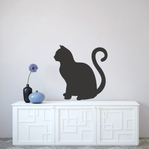 En söt katt vägg klistermärke