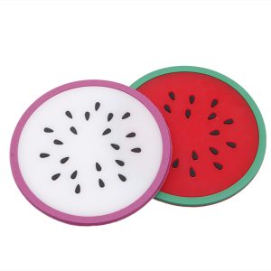2 st/förp Glasunderlägg Vattenmelon i silikon