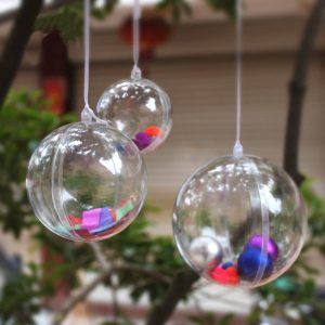 2st Julgransboll genomskinlig och fyllbar 6cm