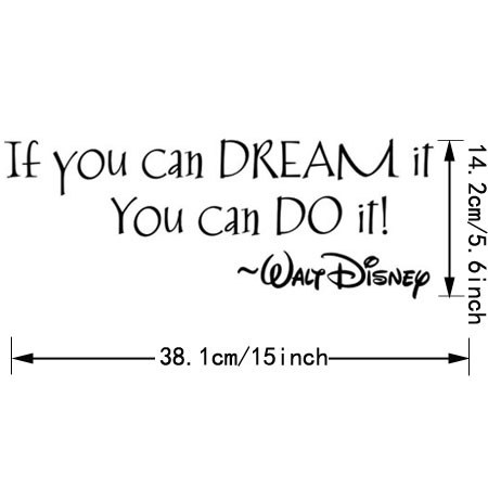 “If you can dream it you can do it” vinyl vägg klistermärken - Bild 4
