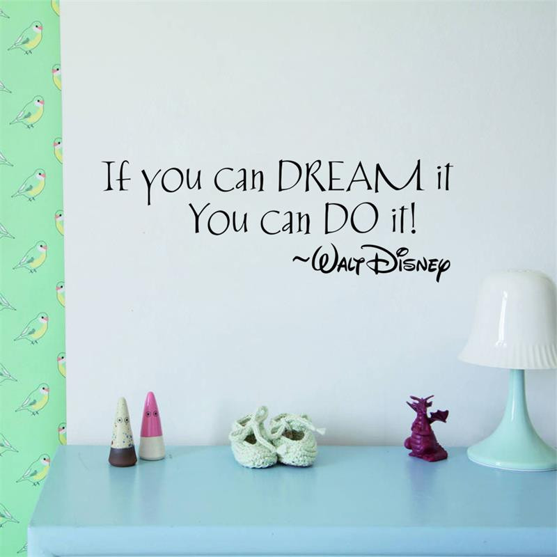“If you can dream it you can do it” vinyl vägg klistermärken - Bild 3