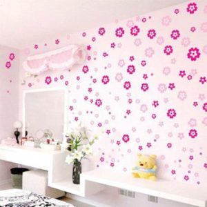 Blommor rummet  vinyl vägg klistermärken 130 st