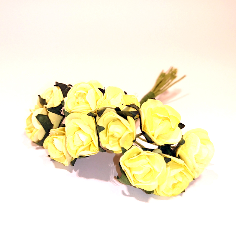 Mini blommor dekoration bukett (lila, blå, gul, röd) - Bild 5