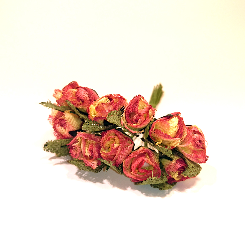 Mini blommor dekoration bukett (lila, blå, gul, röd) - Bild 6