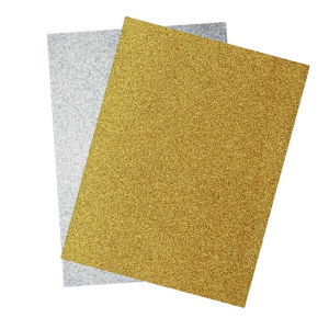 5 st / förp Glitter Papper A4  Guld / Silver